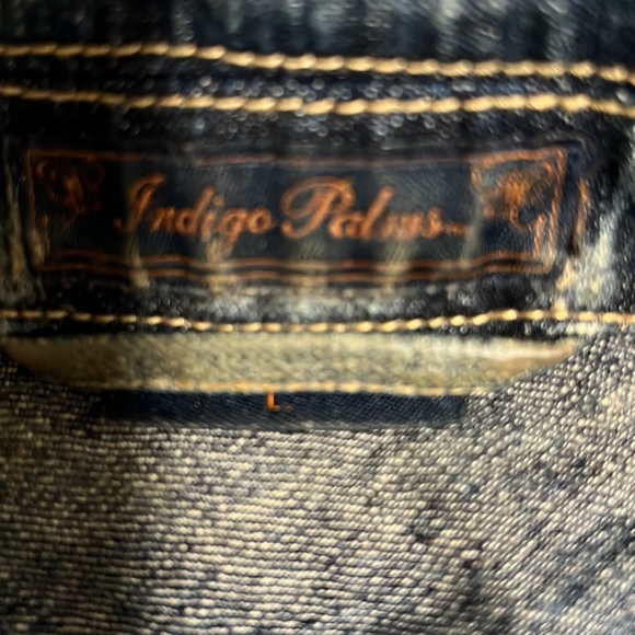 Indigo palms jean jacket, size L - Picture 3 of 7